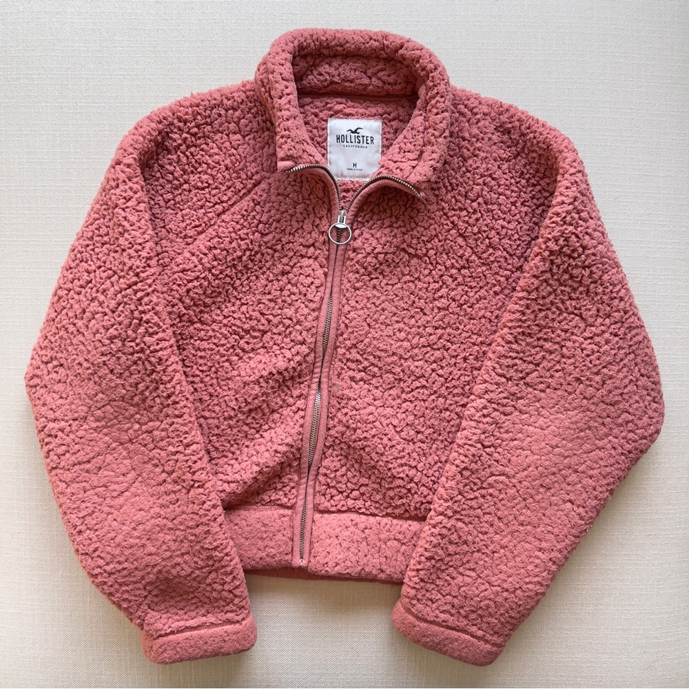 Hollister sherpa bomber jacket Size M